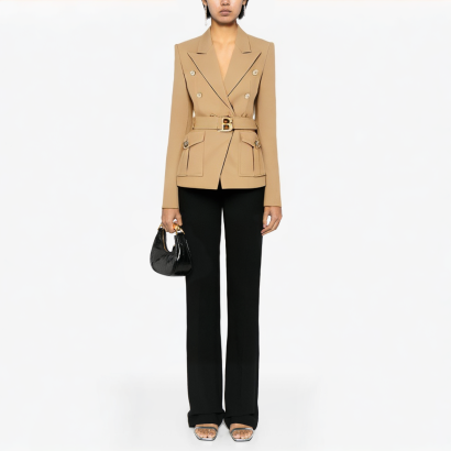 camel-high-quality-slim-fit-womens-blazer