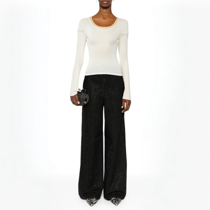 elegant-and-versatile-sequined-beaded-round-neck-slim-knit-top