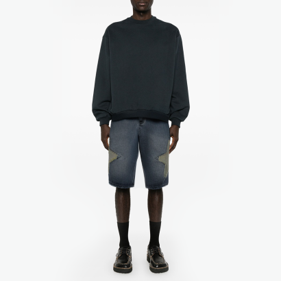 star-embroidery-loose-mens-denim-shorts