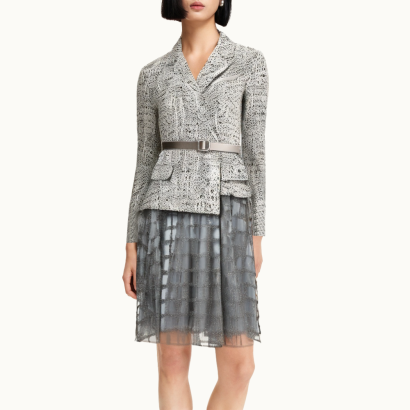 gray-elegant-fashionable-womens-long-sleeve-dress