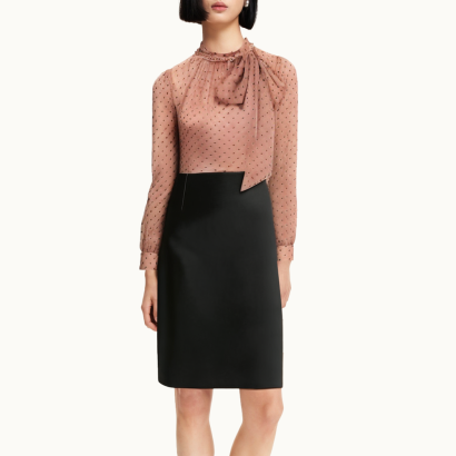 new-style-stand-collar-polka-dot-womens-long-sleeve-dress
