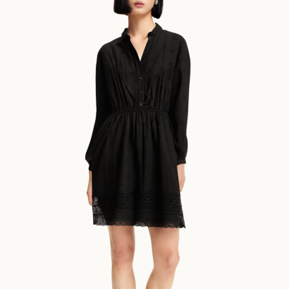 v-neck-pleated-button-womens-long-sleeve-dress