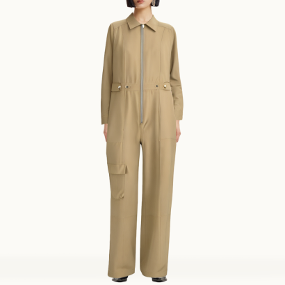 khaki-elegant-long-sleeve-womens-jumpsuit