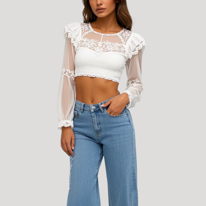 mesh-lace-womens-long-tops